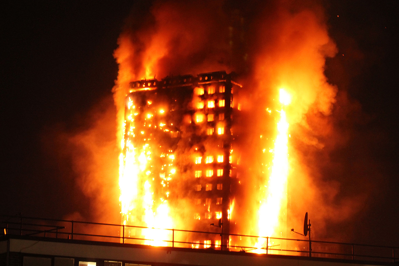 The blaze at Grenfell Tower