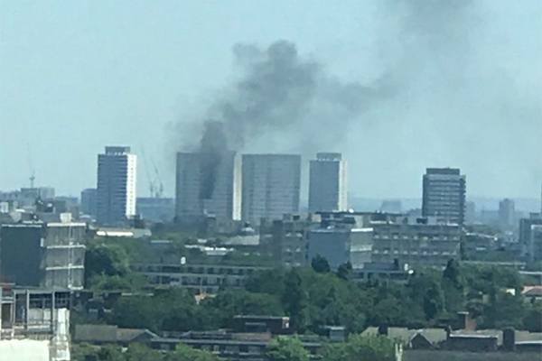 Large fire at housing association tower block in east London