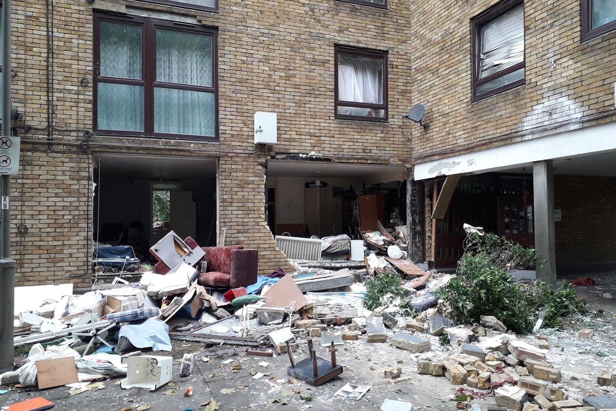 Four injured after explosion on council estate