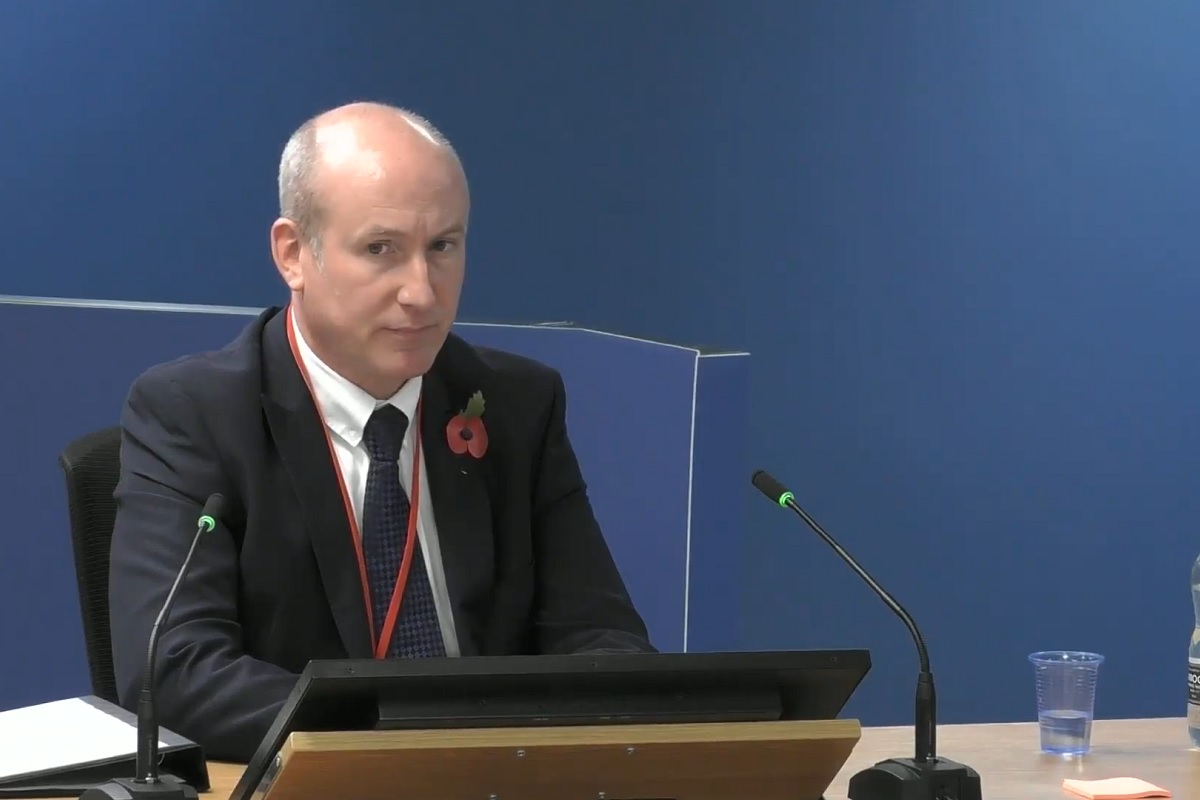 Jonathan Roome told the inquiry that test data “weren’t allowed out of the business, out of the custodians of those documents” (picture: Grenfell Tower Inquiry) Jonathan Roome told the inquiry that test data “weren’t allowed out of the business, out of the custodians of those documents” (picture: Grenfell Tower Inquiry)