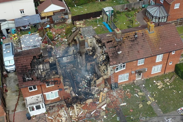 Council house explosion injures seven