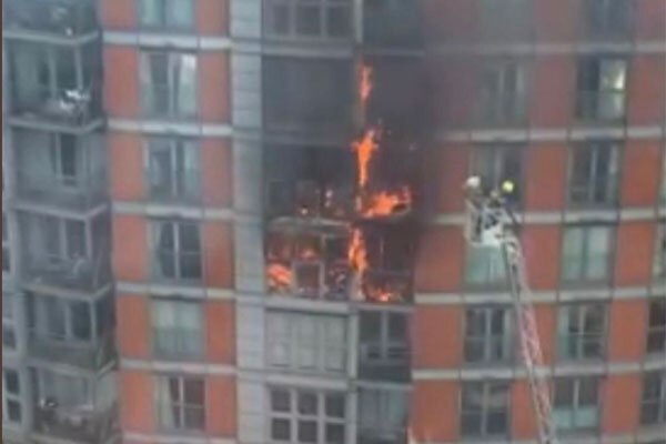 Updated: two in hospital as fire breaks out at east London development with Grenfell-style cladding