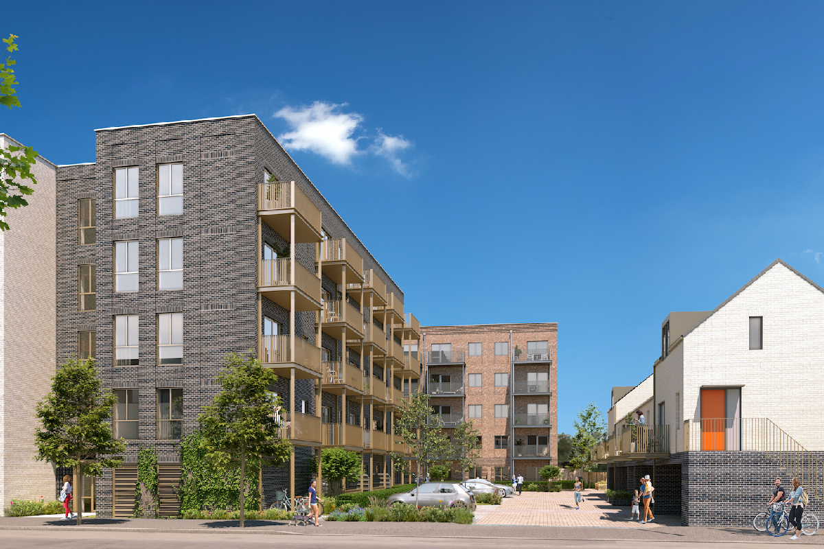 Impression of the new development at Orchard Park, Cambridge