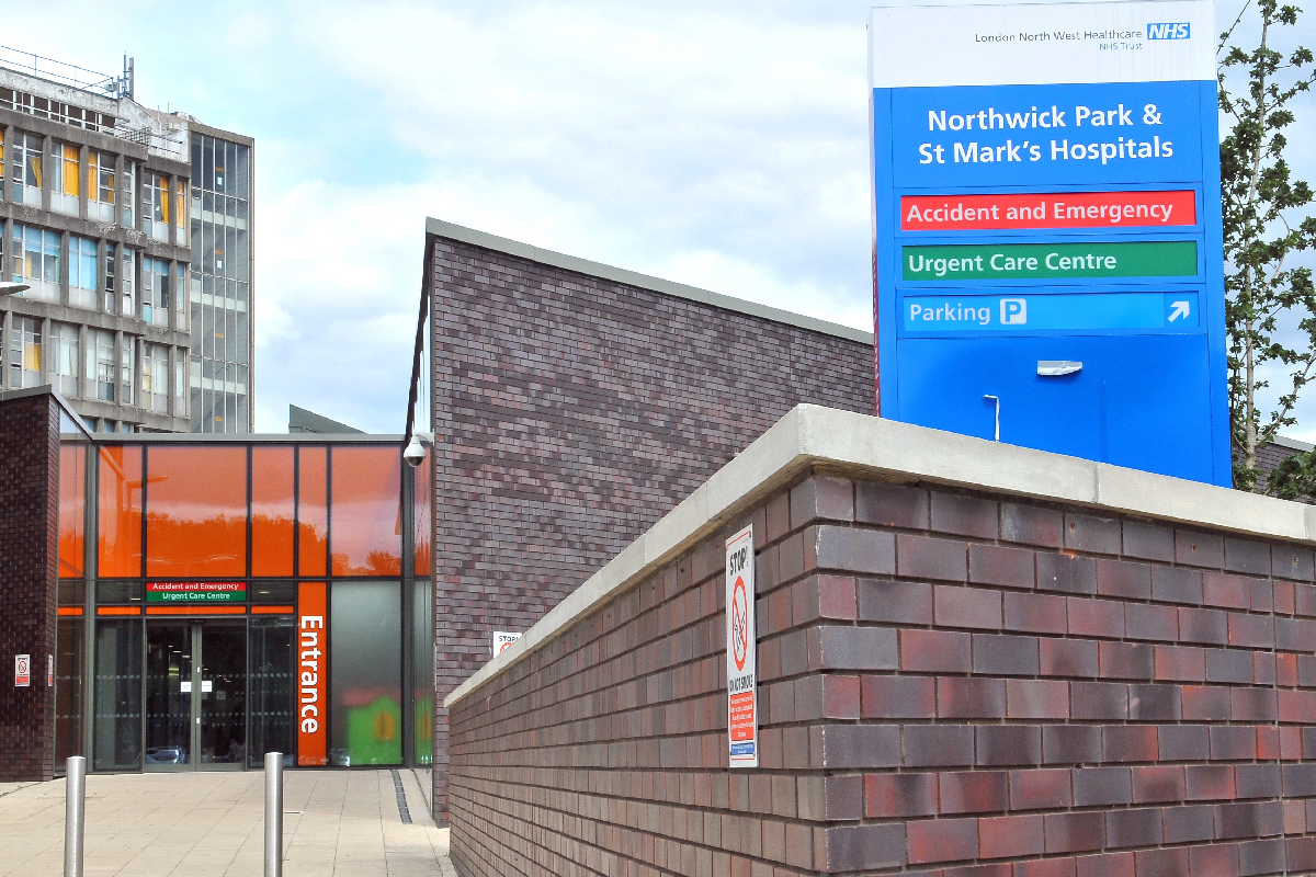 Entrance to Northwick Park Hospital, London