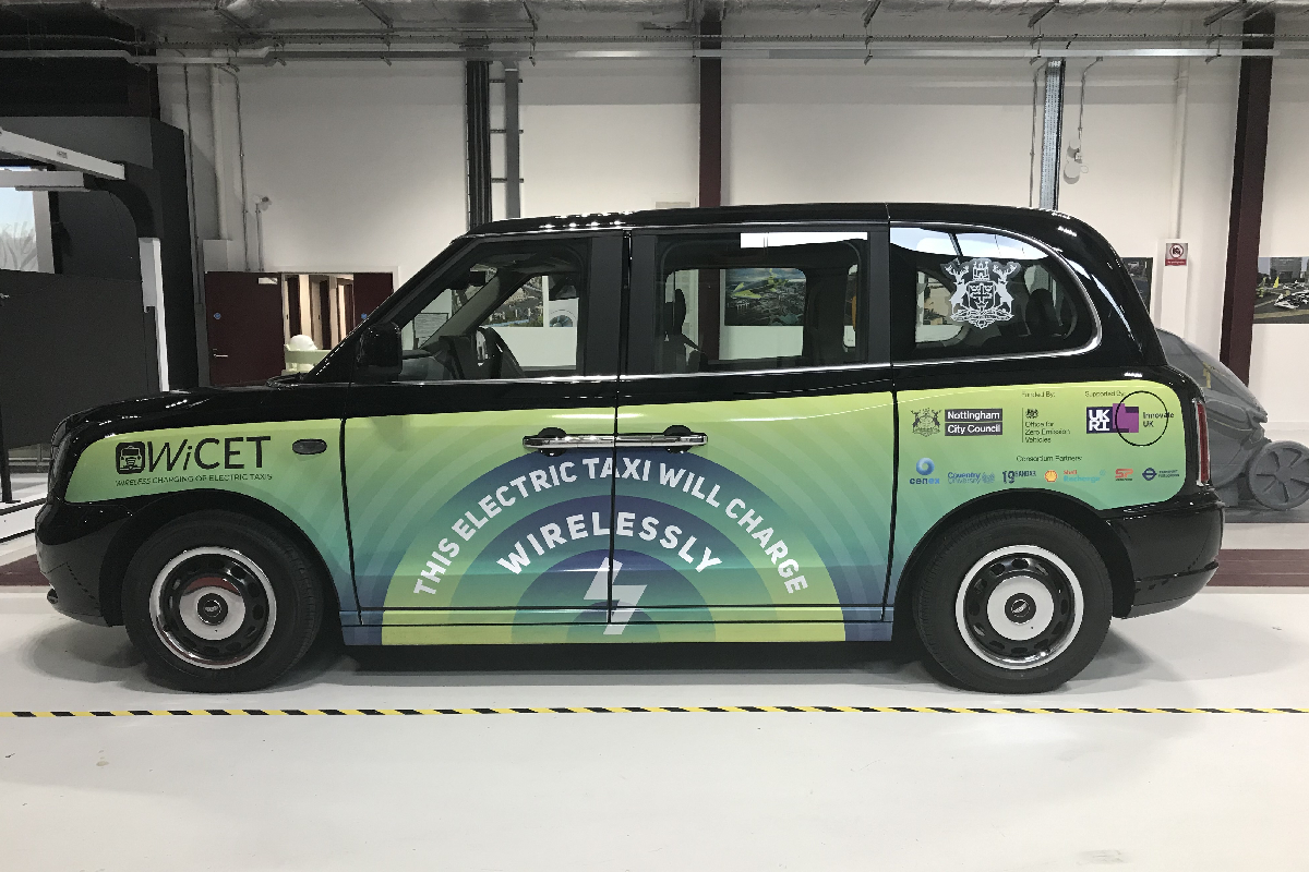 Nottingham trials wireless charging of electric taxis