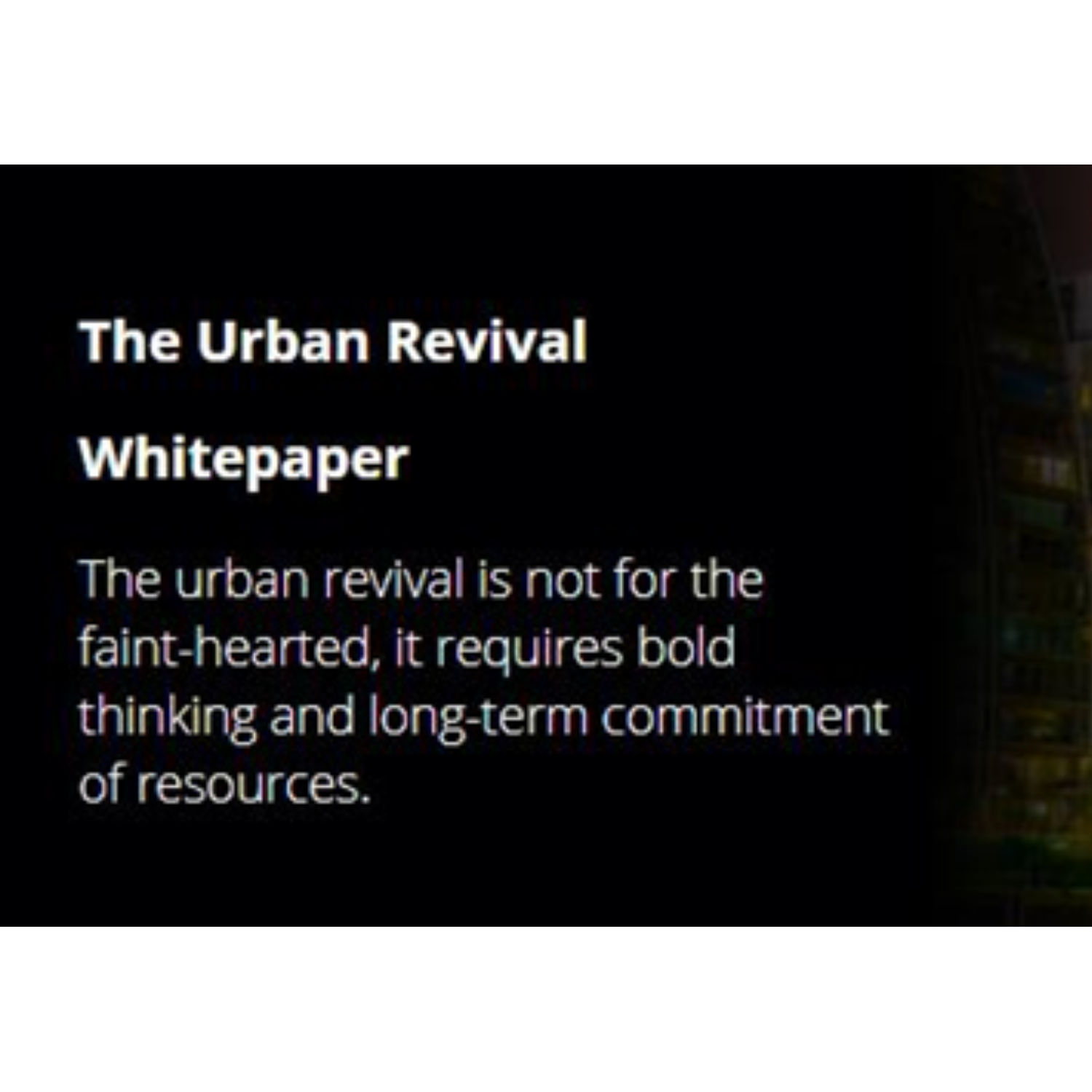 The Urban Revival Whitepaper