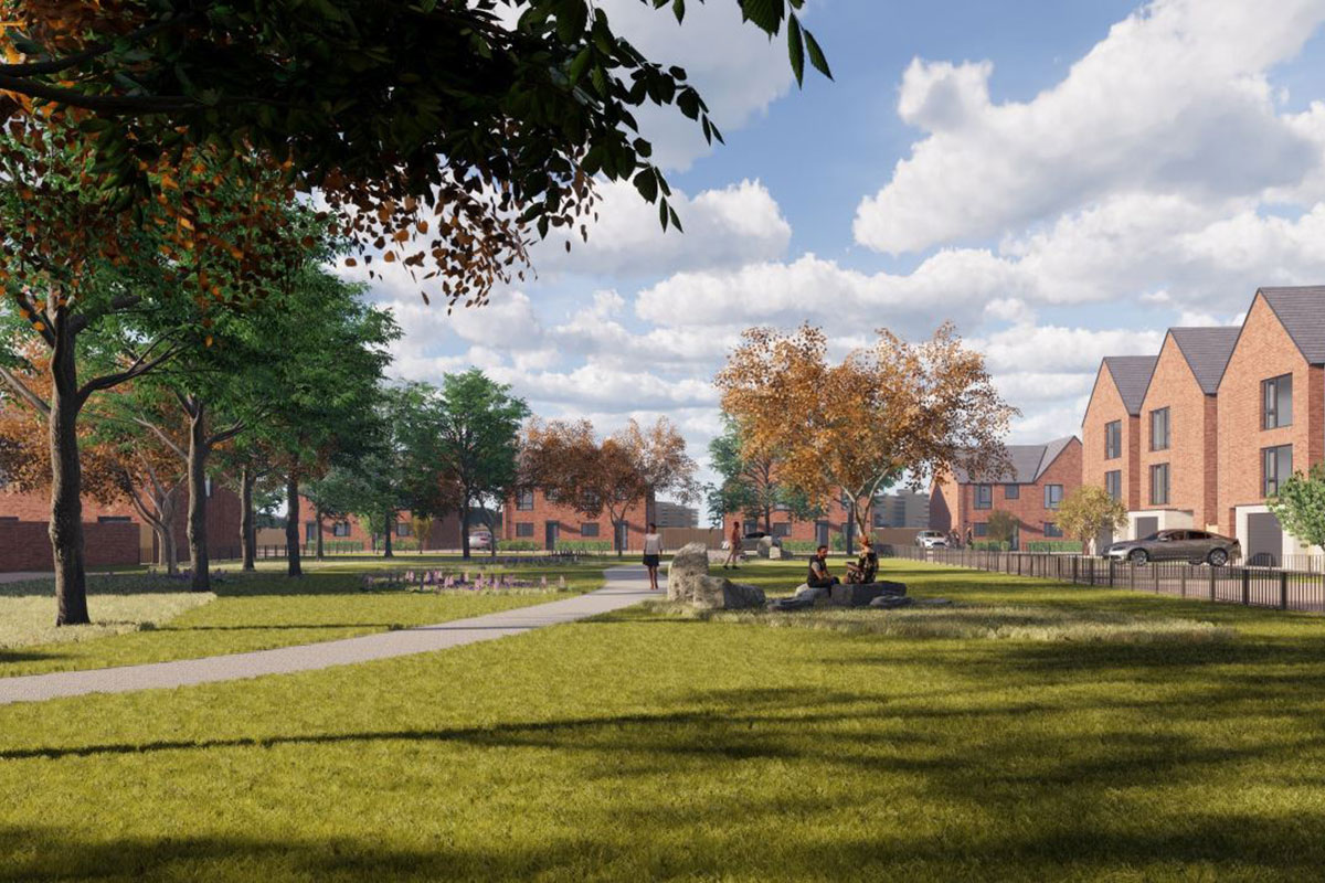 CGI of the Walton site in Chesterfield