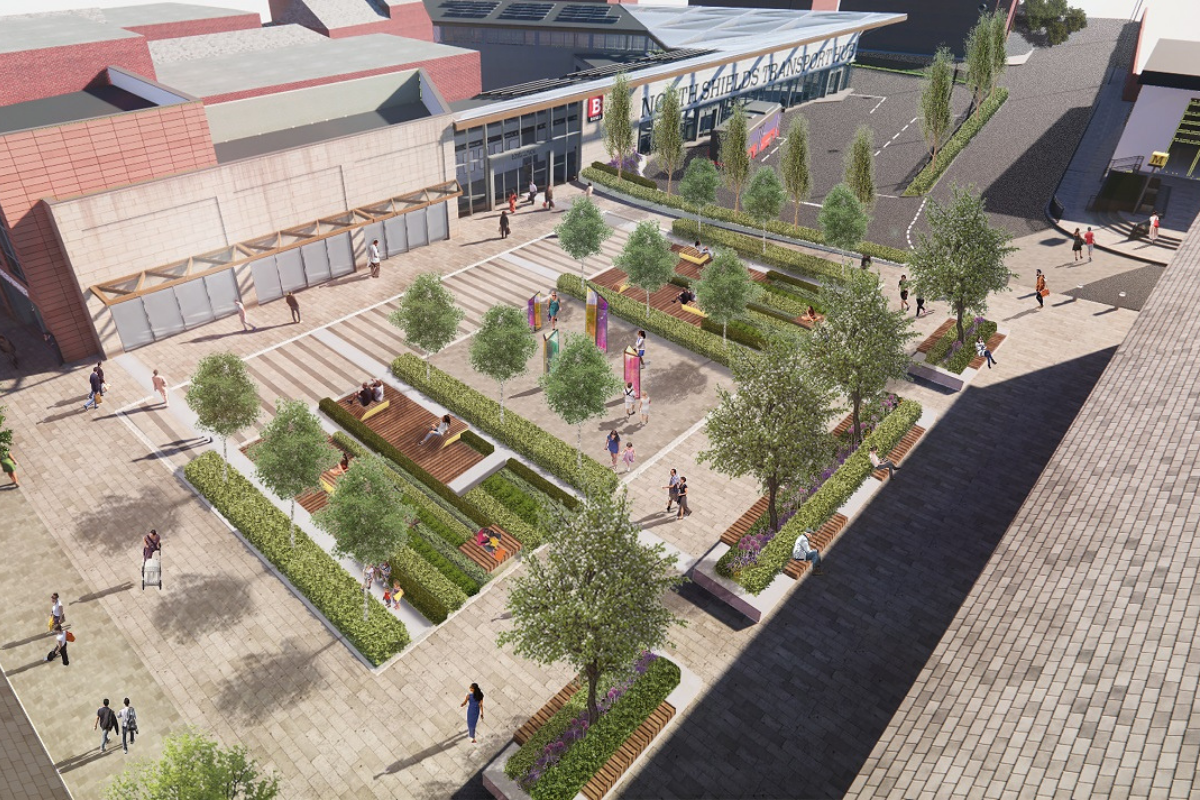 CGIs show Willmott Dixon’s proposed work to deliver a sustainable transport hub and town square in North Shields