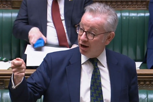 Gove says builders must sign or find ‘new line of work’ amid questions over scope of cladding contracts