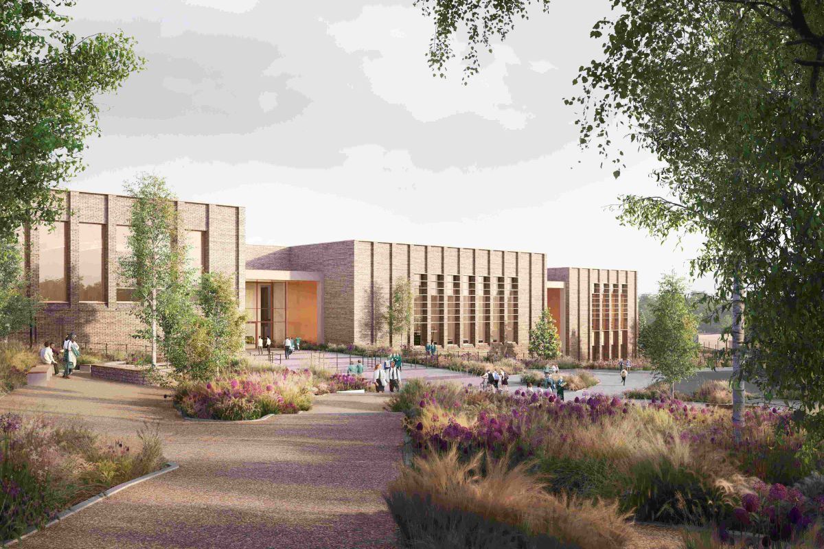 CGI of the new Bedelands Academy which will be built later in 2023