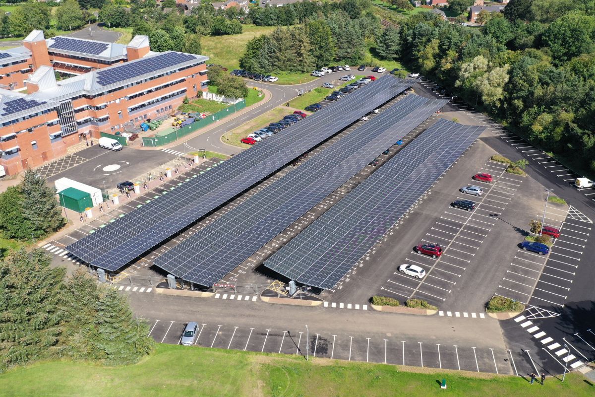 Northumberland County Council solar car port launched