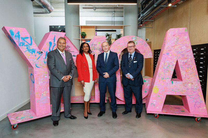 L-R: Emir Feisal, director of corporate services at YMCA London City & North; Gillian Bowen, chief executive at YMCA London City and North; Paul Kelly, relationship manager at Unity Trust Bank; and Paul Thornhill, director of Thornhill Capital L-R: Emir Feisal, director of corporate services at YMCA London City & North; Gillian Bowen, chief executive at YMCA London City and North; Paul Kelly, relationship manager at Unity Trust Bank; and Paul Thornhill, director of Thornhill Capital