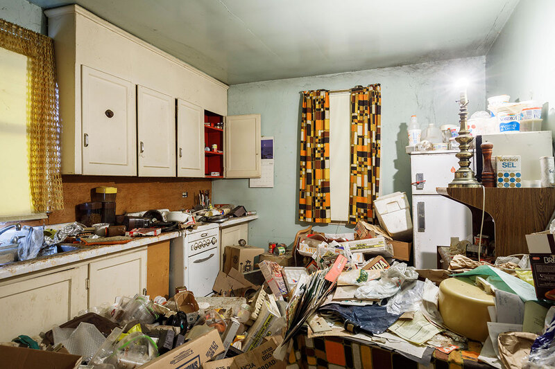 Kitchen in hoarded home