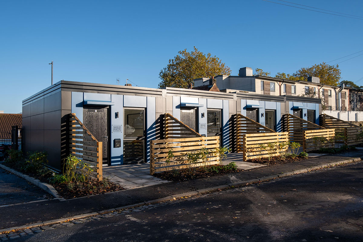 Temporary accommodation pods in Bristol