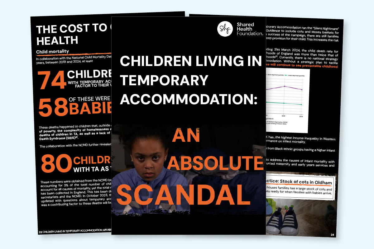 Front cover of report on children in temporary accommodation