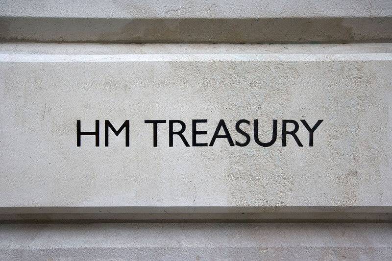 HM Treasury engraved on building HM Treasury engraved on building