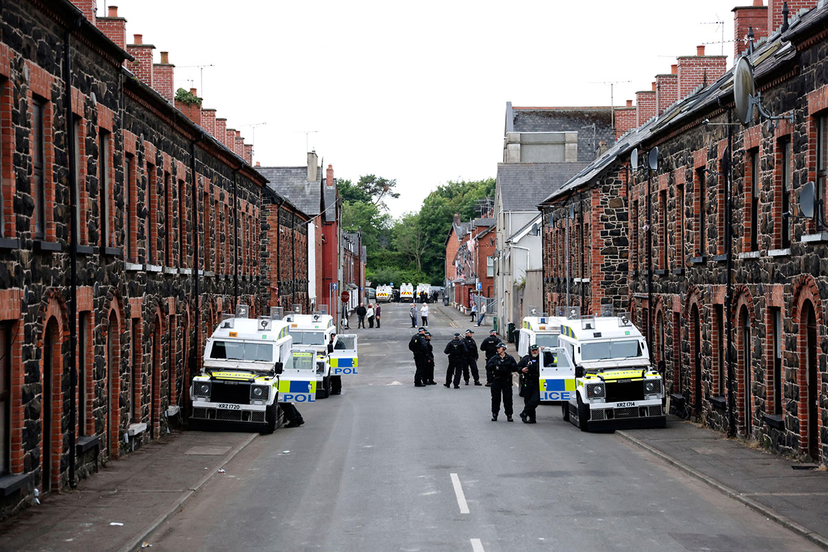 Police guard homes in Ballymena Police guard homes in Ballymena