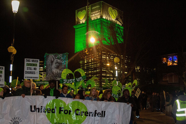 Grenfell bereaved and survivors group repeats call for justice on eighth anniversary of fire