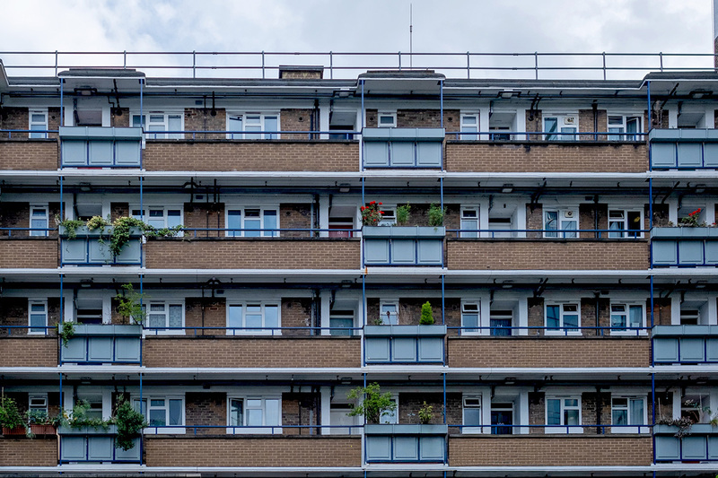 Balconies at a block of flats Balconies at a block of flats