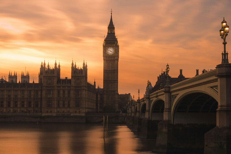 The Houses of Parliament at sunset The Houses of Parliament at sunset