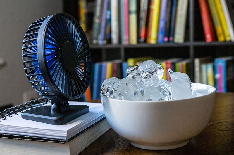 Landlords should give residents tips on how to keep cool, including placing ice cubes in front of fans to cool the air they blow out (picture: Alamy)