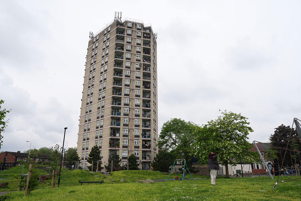 Jacobs House, a tower block in Plaistow, east London