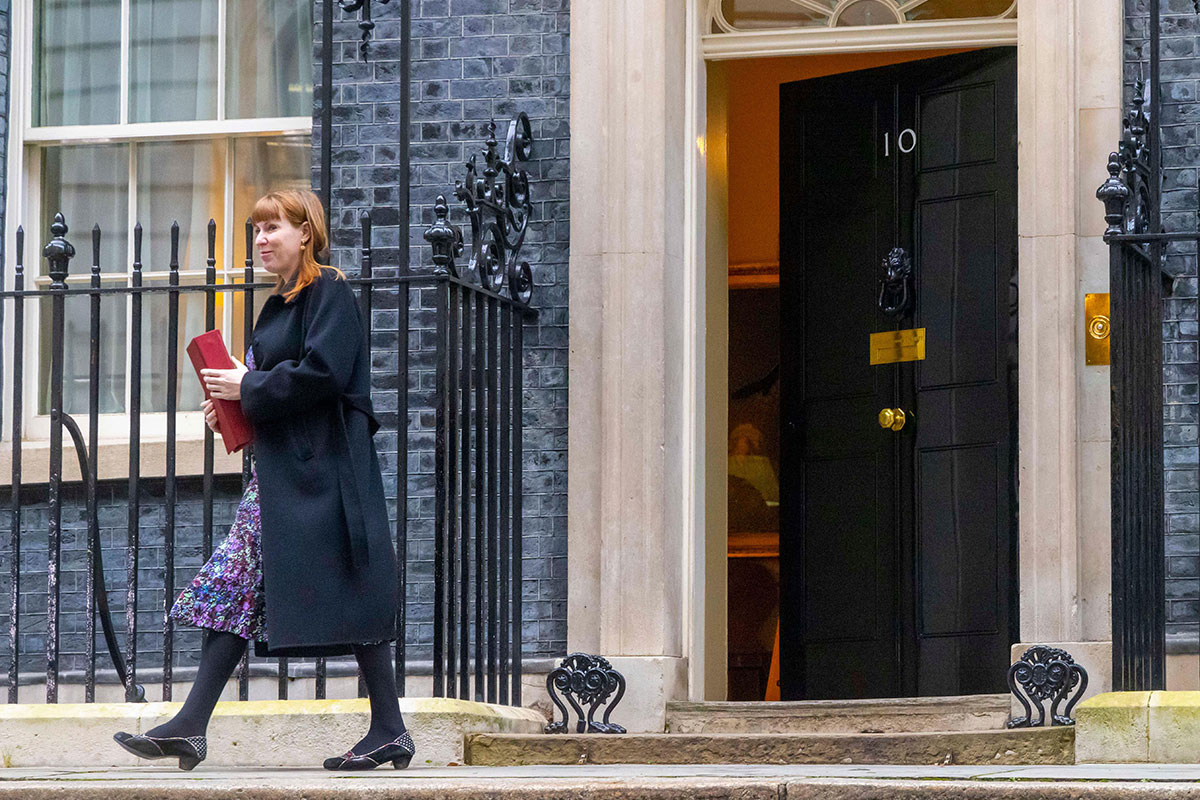 Angela Rayner walking out of Number 10 Downing Street Angela Rayner walking out of Number 10 Downing Street