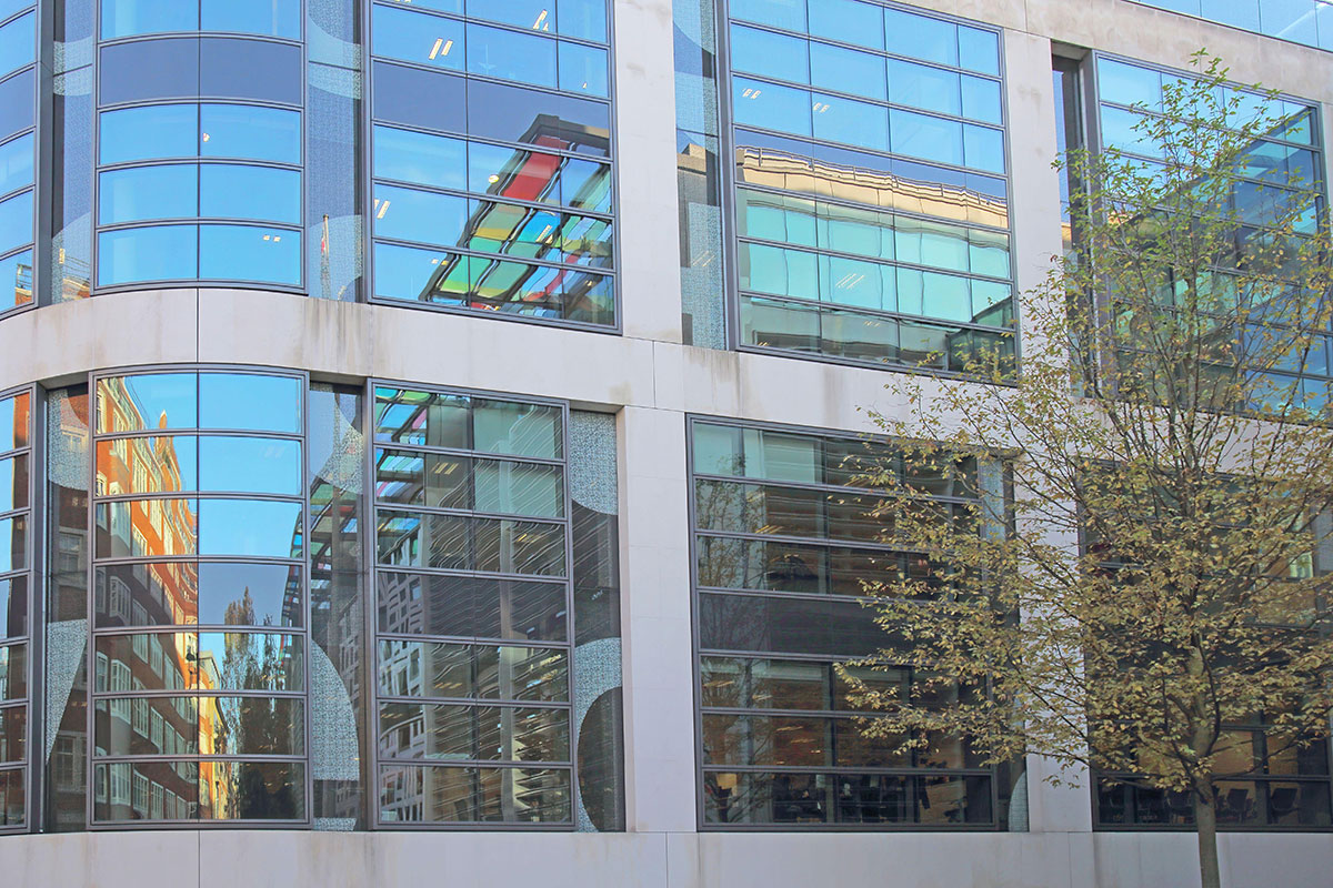 Close-up of the glass windows of a modern office building (the Home Office) Close-up of the glass windows of a modern office building (the Home Office)