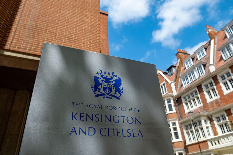 Signage for the Royal Borough of Kensington and Chelsea Signage for the Royal Borough of Kensington and Chelsea