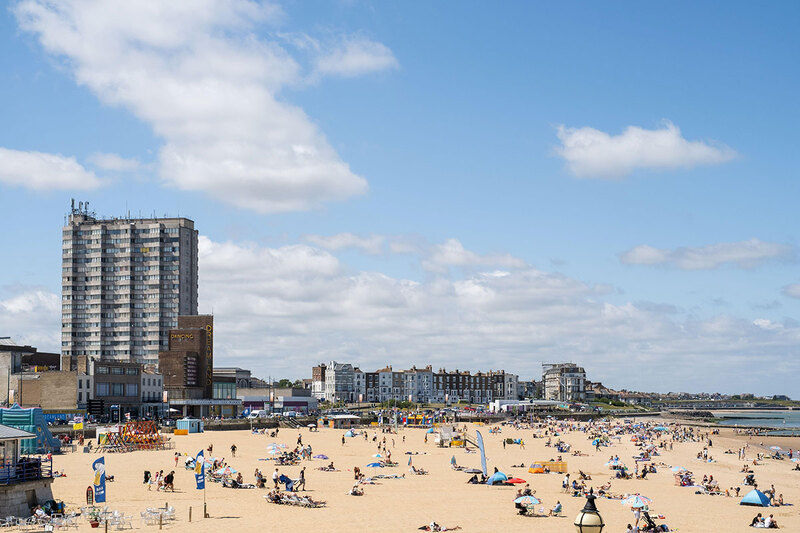 The beach in Margate The beach in Margate