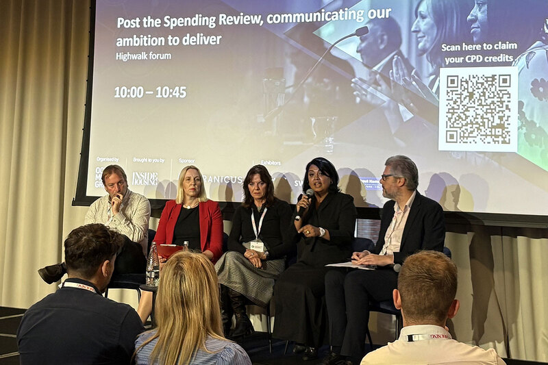 Antonia Bance MP (second left) on a panel at the Inside Housing Communications Conference on 25 September