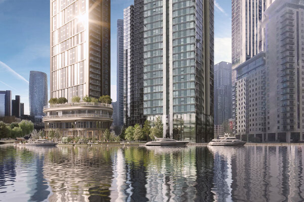 Plans submitted for 54-storey residential tower in Canary Wharf