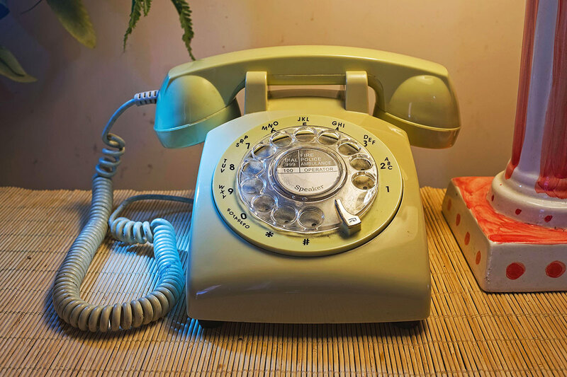 A retro telephone A retro telephone