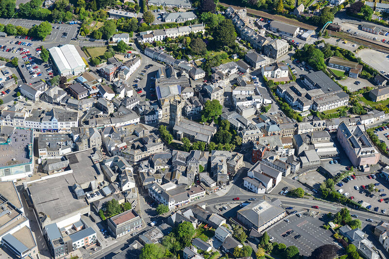 An aerial view of St Austell An aerial view of St Austell