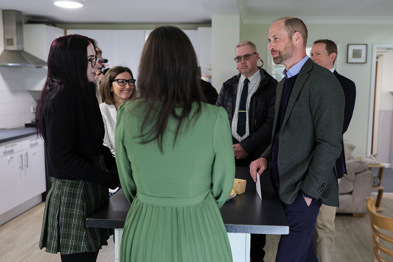 Prince William meeting a group of staff and residents Prince William meeting a group of staff and residents
