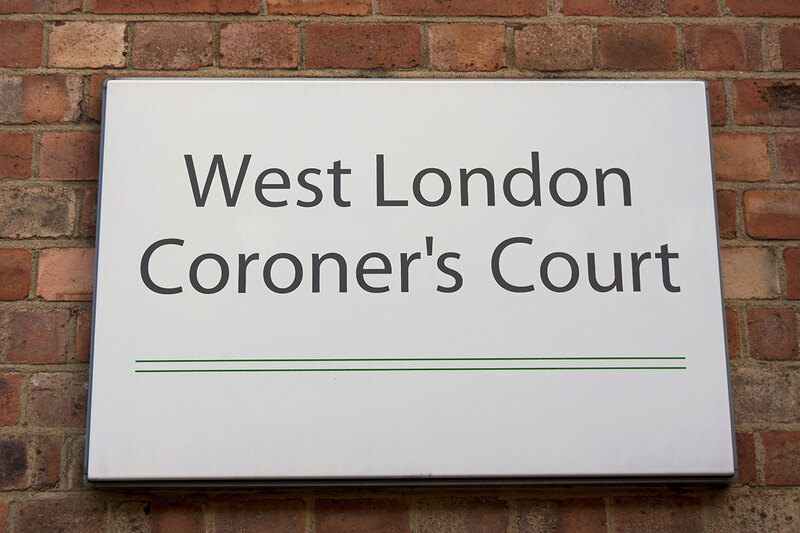 West London Coroner’s Court signage West London Coroner’s Court signage