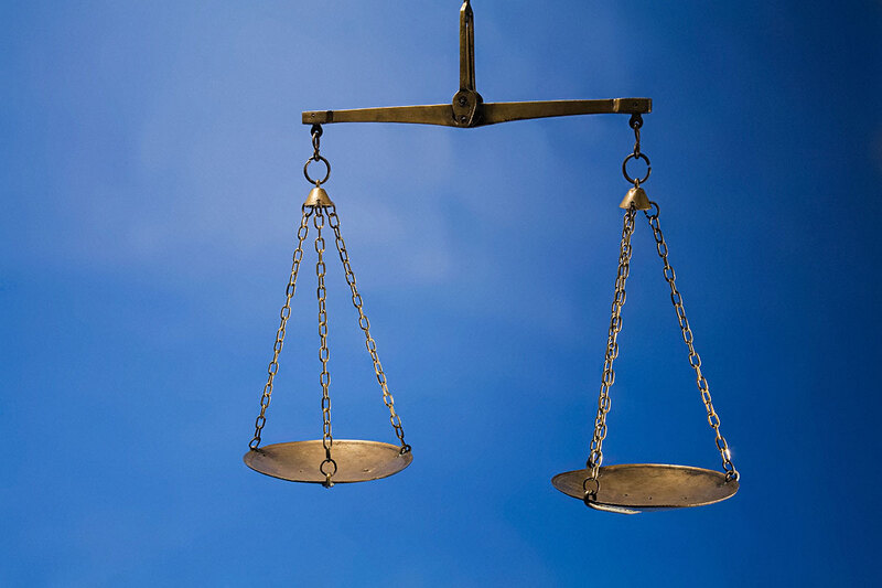 Gold balancing scales Gold balancing scales