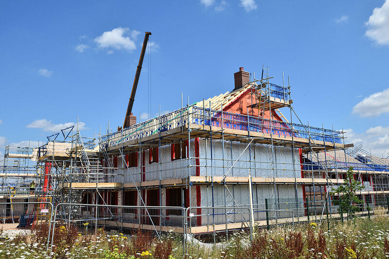 A building undergoing remediation A building undergoing remediation