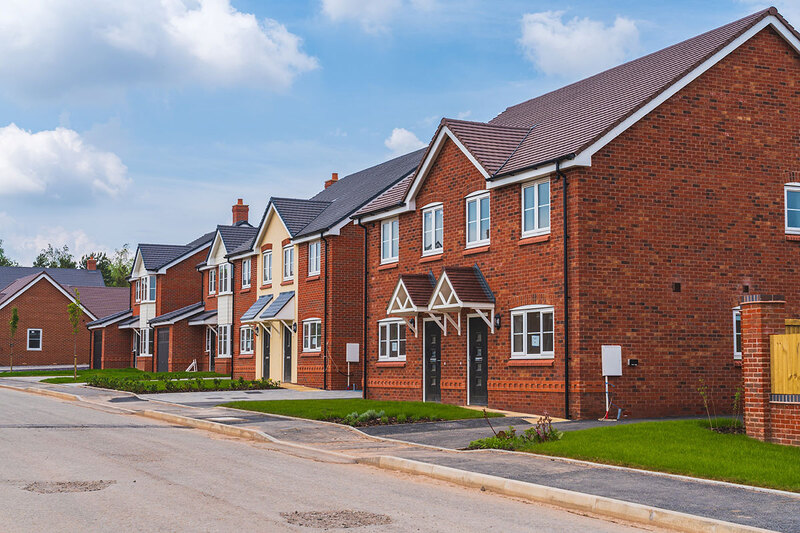 Large detached houses on a housing estate Large detached houses on a housing estate