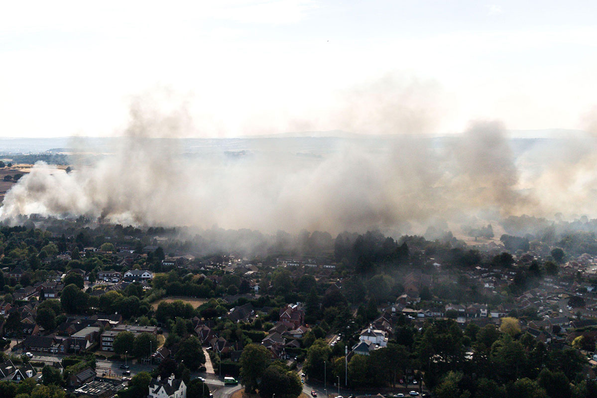 Platform evacuates 20 homes while two left burnt out after fires raged across West Midlands